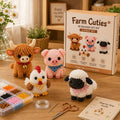 DIY 3D Beaded Farm Friends Embroidery Kit – 4PCS Handmade Craft Set