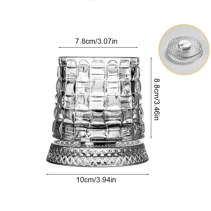 360° Spinning Crystal Whiskey Glass