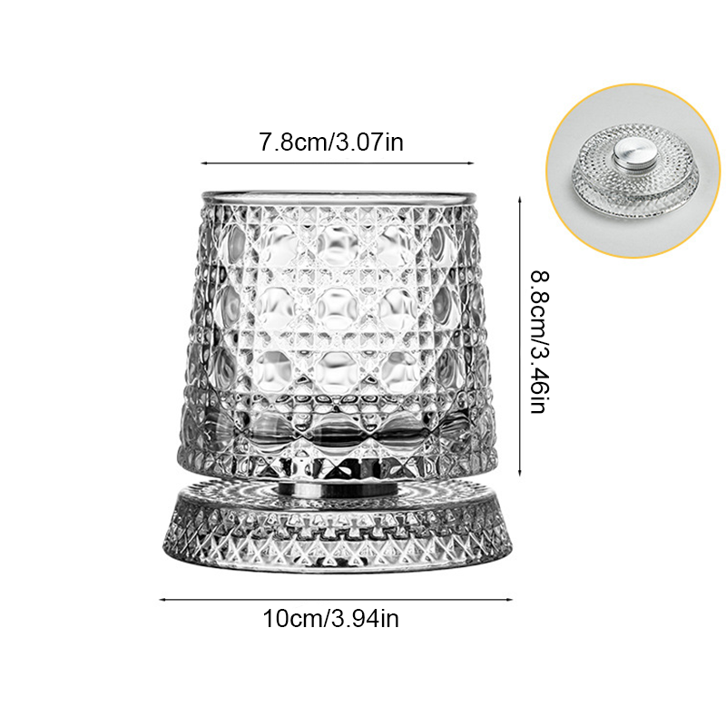 360° Spinning Crystal Whiskey Glass – Luxury Rotating Bourbon & Cocktail Tumbler (280ml)