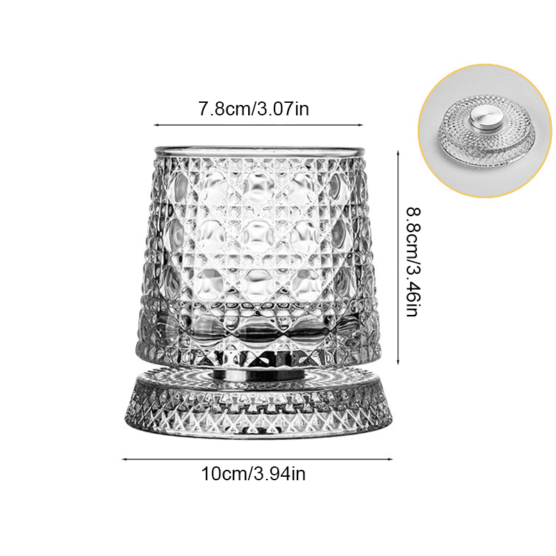 360° Spinning Crystal Whiskey Glass