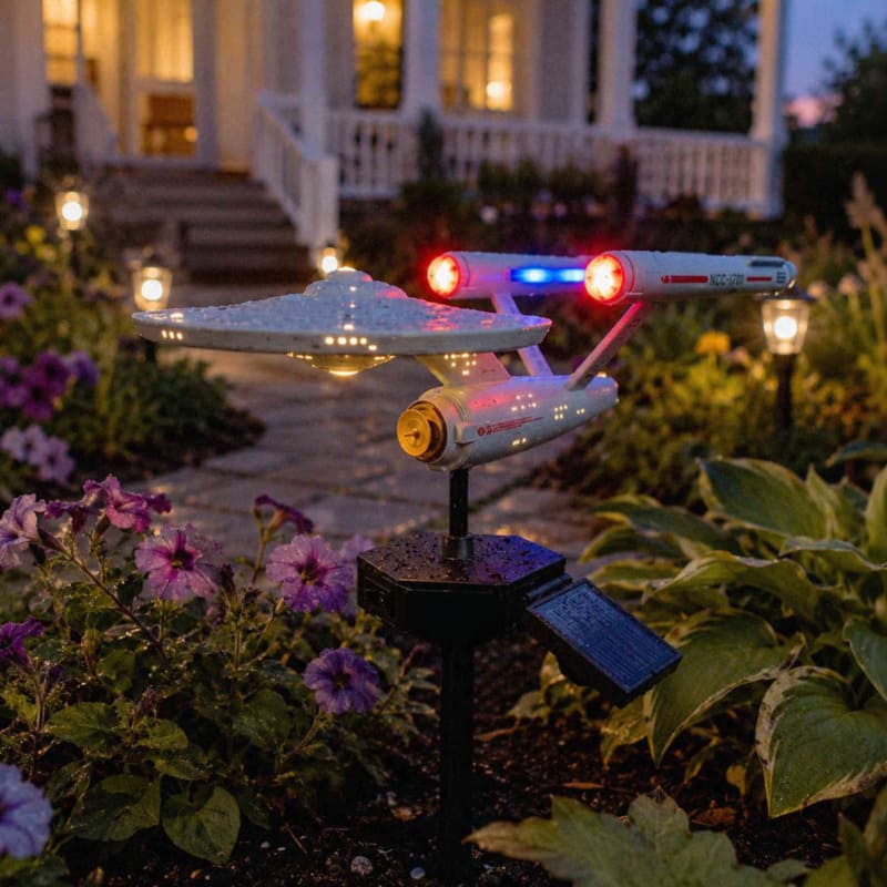 Sci-Fi Spaceship Solar Garden Stake Light