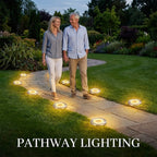 Solar Ground Lights – 8 LED Outdoor Disk Lights