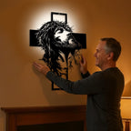 Crown of Thorns Jesus Cross Metal Wall Decor