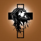 Crown of Thorns Jesus Cross Metal Wall Decor