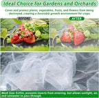Garden Mesh Plant Cover – Drawstring Raised Bed Netting for Vegetables, Fruits & Flowers