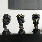 Three Wise Skulls Planter – Gothic Resin Succulent Pot & Halloween Decor