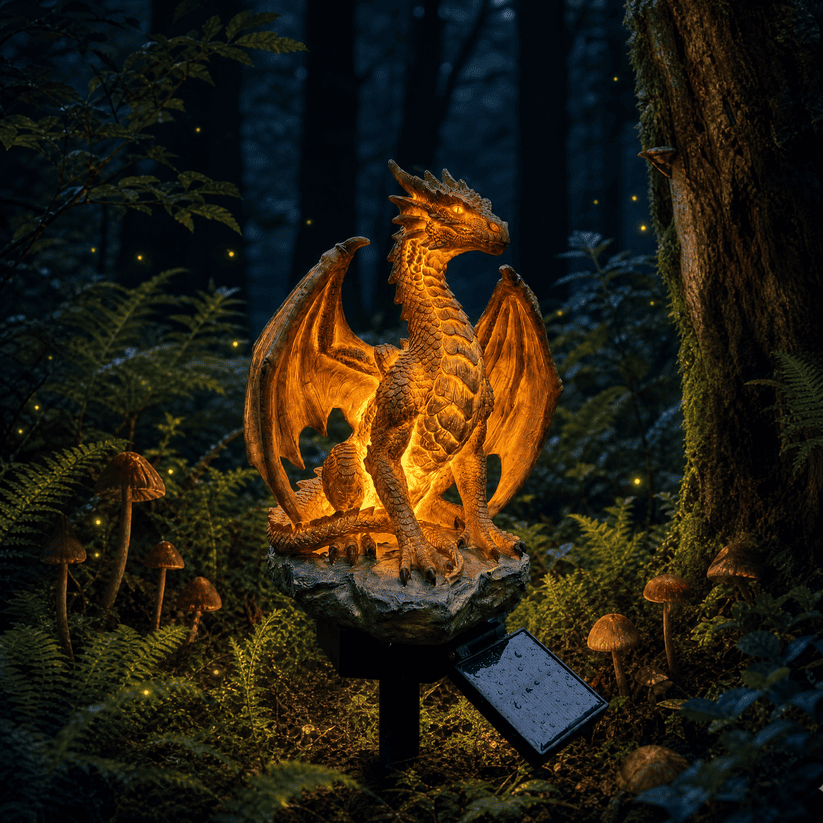 Solar Dragon Garden Light – Fantasy LED Outdoor Statue
