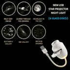 Mini Galaxy Star Projector Night Light – USB Starry Sky Ambient Lamp