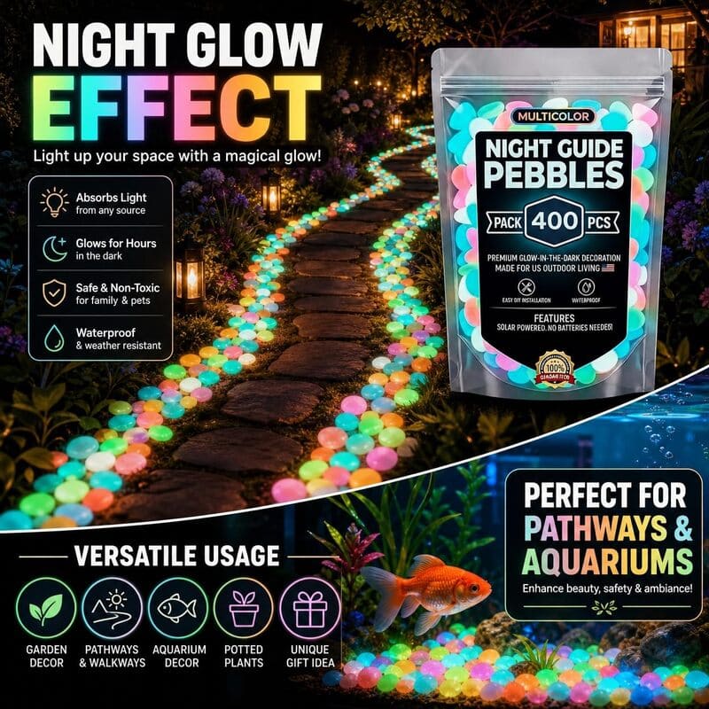 Glow in the Dark Garden Pebbles