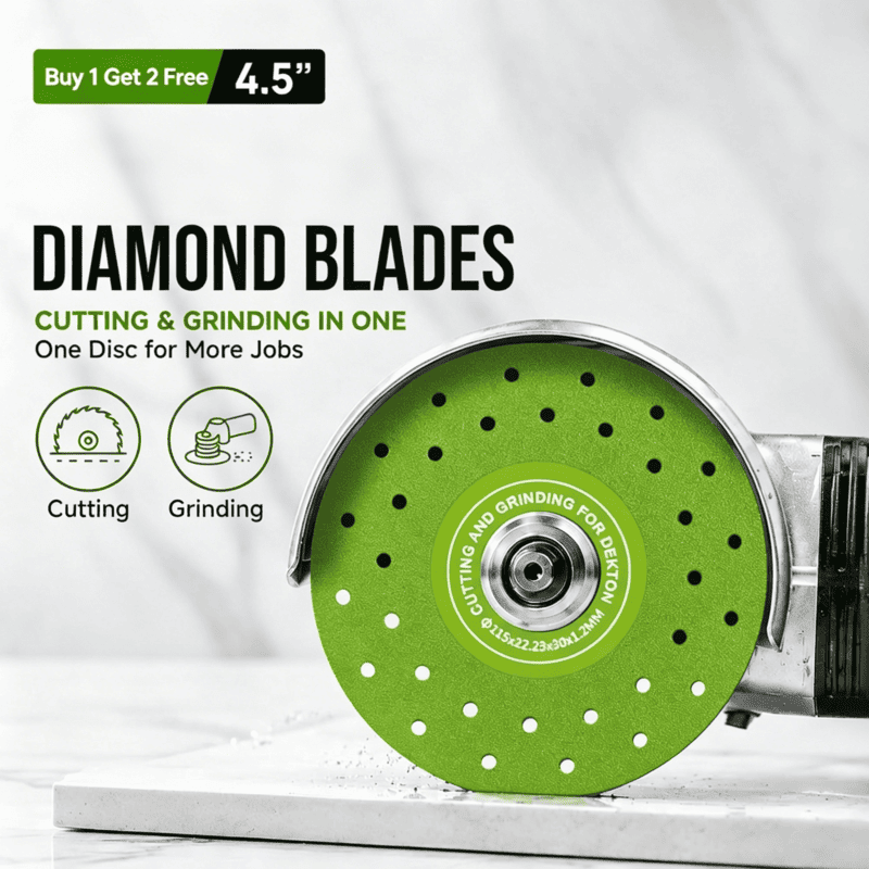 4.5" Ultra-Thin Diamond Grinding Disc for Angle Grinder – Double-Sided Cutting & Grinding Blade for Tile, Granite & Marble