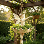 Ballet Dancer Hanging Planter – Whimsical Fairy Garden Pot for Indoor & Outdoor Decor