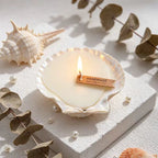 Handmade Seashell Scented Soy Wax Candle – Coastal Aromatherapy Home Decor