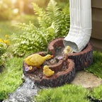 Hand-Painted Duck Downspout Statue – Decorative Rain Gutter Garden Diverter