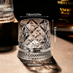 360° Spinning Crystal Whiskey Glass – Luxury Rotating Bourbon & Cocktail Tumbler (280ml)