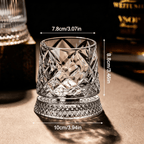 360° Spinning Crystal Whiskey Glass