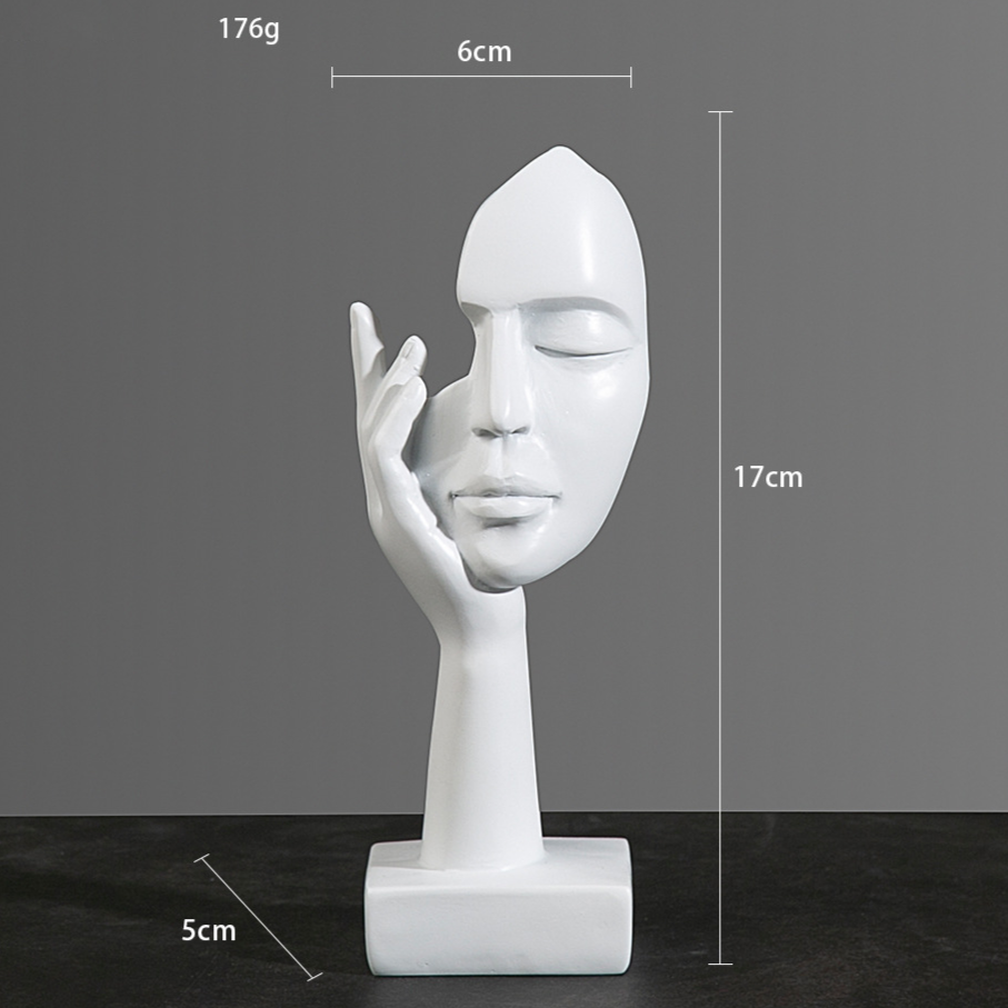 Modern Abstract Resin Thinker Sculpture – Minimalist Home & Office Decor Figurine