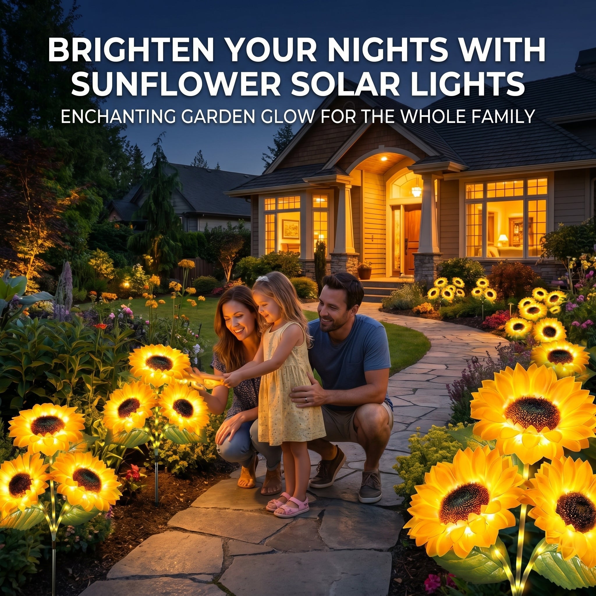 Solar LED Sunflower Garden Lights