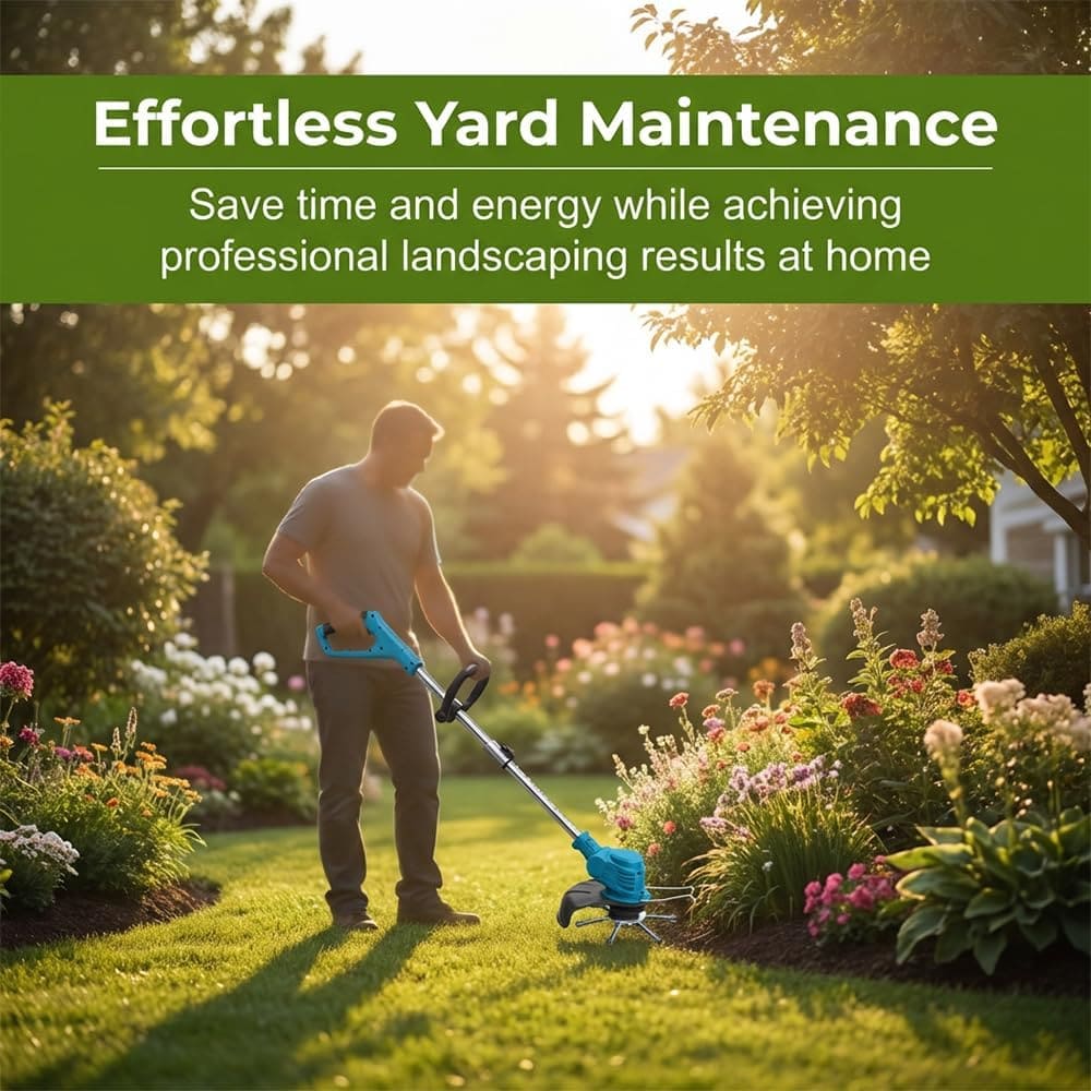 Buy 1 Get 1 Free – 6" Steel Wire Weed Trimmer Head for Cordless String Trimmers