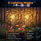 200 LED Solar Firework Garden Lights