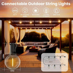 G40 LED Outdoor String Lights – Waterproof Connectable Patio & Backyard Globe Lights