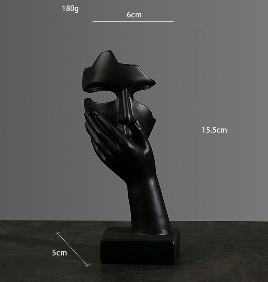 Modern Abstract Resin Thinker Sculpture – Minimalist Home & Office Decor Figurine