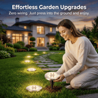 Solar Ground Lights – 8 LED Outdoor Disk Lights