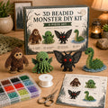 DIY 3D Beaded Mystic Creatures Embroidery Kit – 4PCS Handmade Craft Set