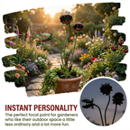 Whimsical Metal Carnivorous Plant Garden Stake – Fantasy Outdoor Yard Decor