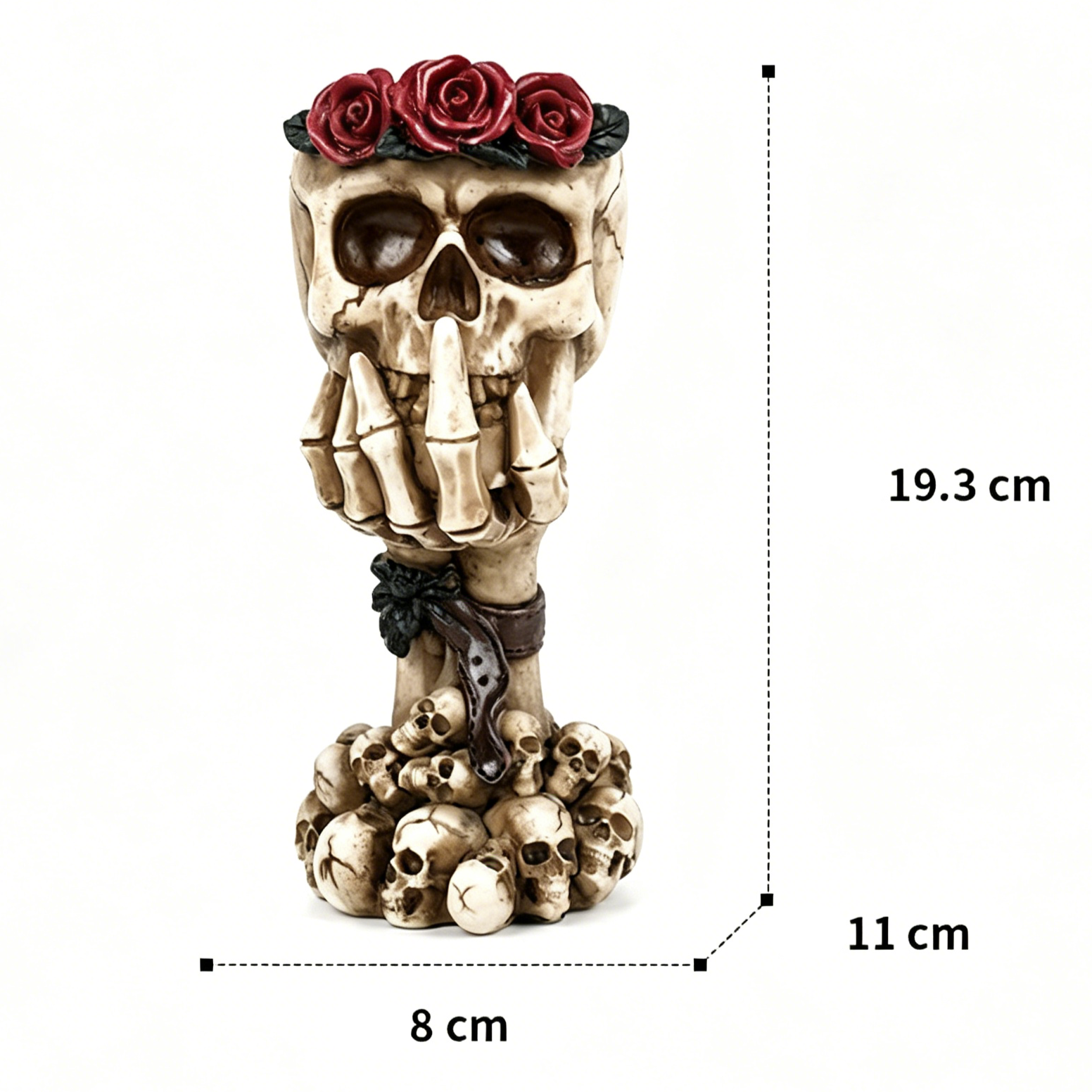 Three Wise Skulls Planter – Gothic Resin Succulent Pot & Halloween Decor