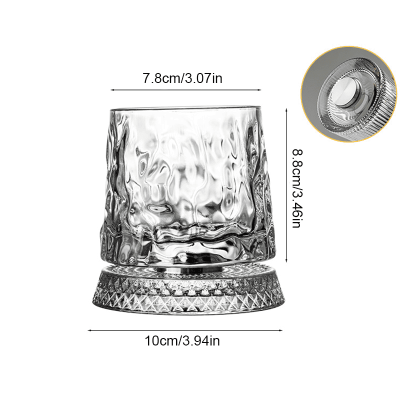360° Spinning Crystal Whiskey Glass