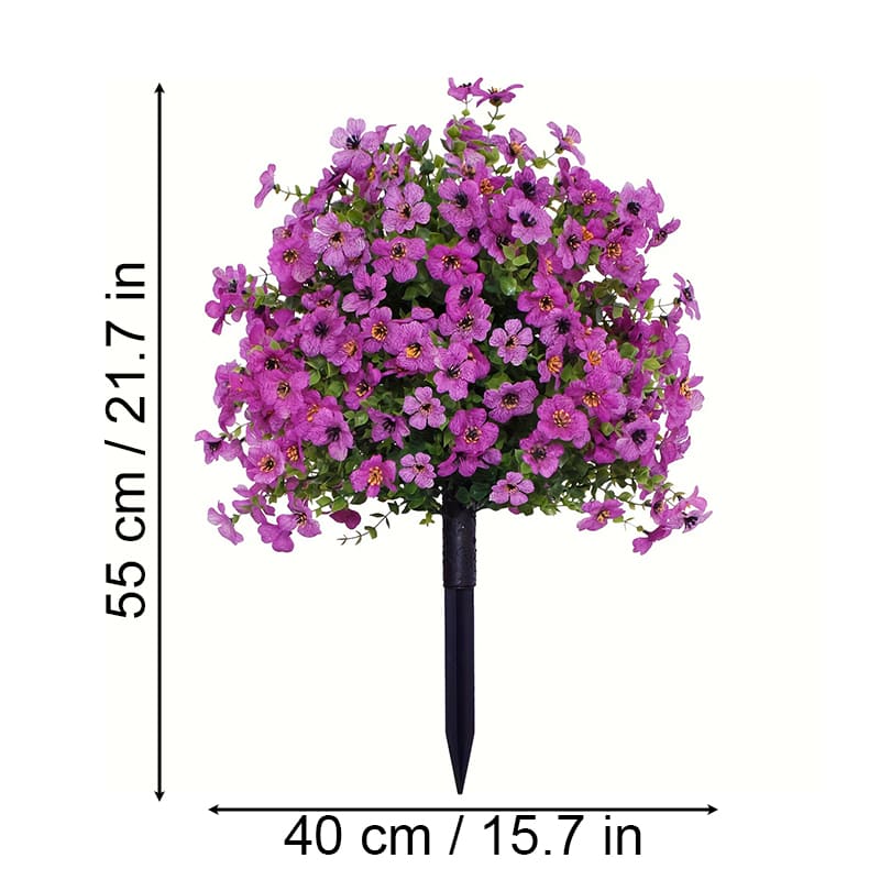 Colorful Artificial Flower Garden Stake – Weatherproof Outdoor Yard Decor