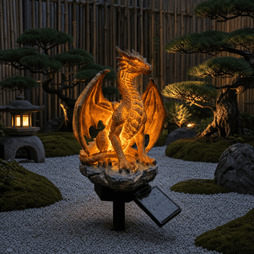 Solar Dragon Garden Light – Fantasy LED Outdoor Statue