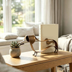 Metal Dachshund Sculpture – Rustic Indoor & Outdoor Decor