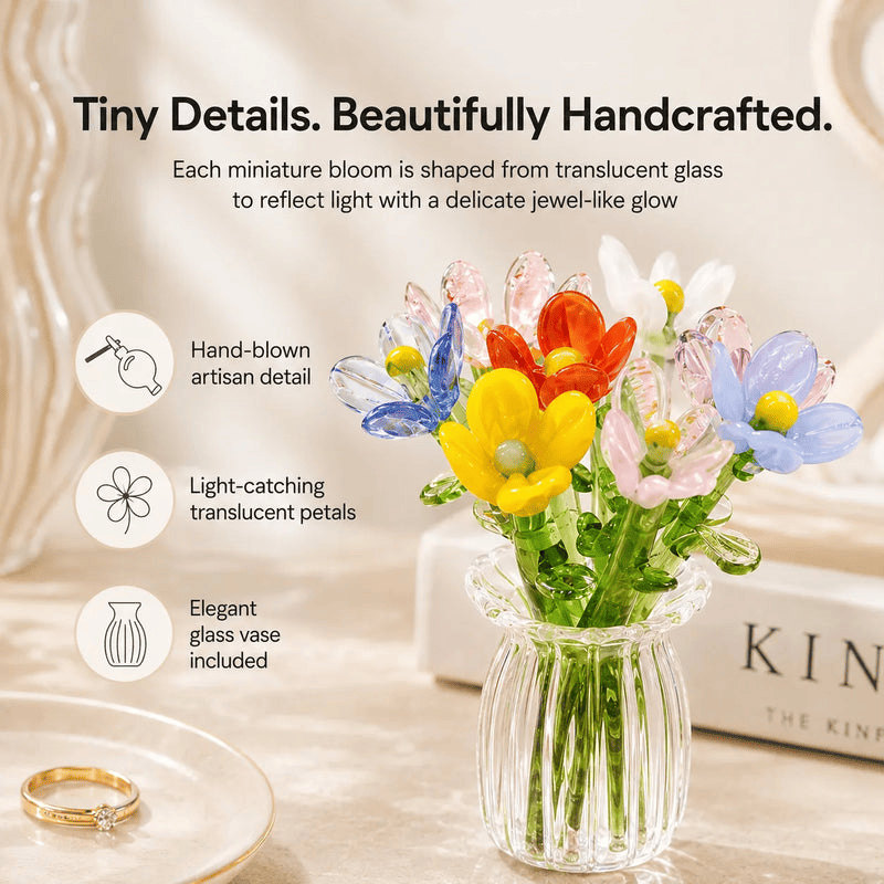 Mini Glass Flower Ornament