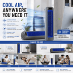 Portable Rechargeable Air Cooler – Wall-Mount Personal Cooling Fan with 3 Speeds