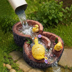 Hand-Painted Duck Downspout Statue – Decorative Rain Gutter Garden Diverter