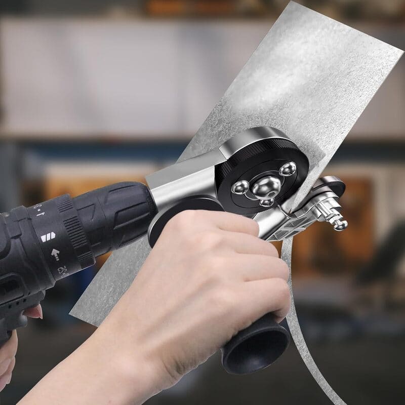 Sheet Metal Cutter Drill Attachment – Electric Metal Nibbler for Steel, Aluminum, Copper & Iron Sheets