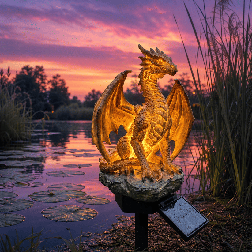 Solar Dragon Garden Light – Fantasy LED Outdoor Statue