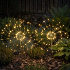 Guirlande lumineuse solaire de jardin 200 LED en forme de feu d'artifice