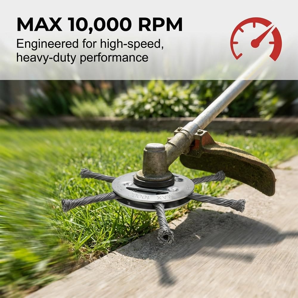 Buy 1 Get 1 Free – 6" Steel Wire Weed Trimmer Head for Cordless String Trimmers