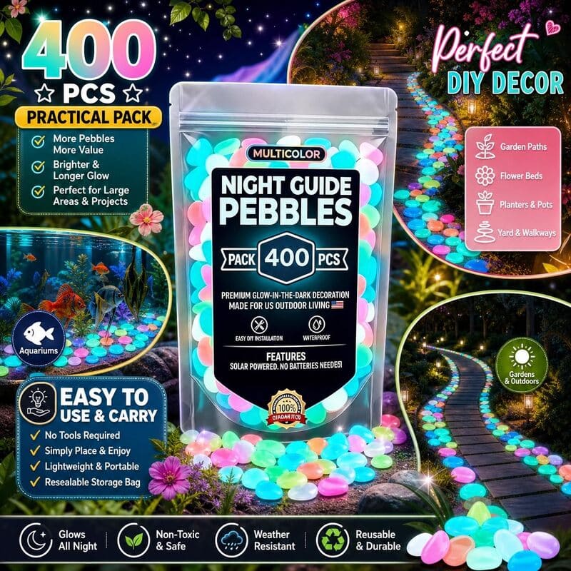 Glow in the Dark Garden Pebbles