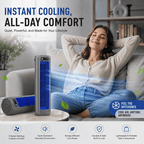 Portable Rechargeable Air Cooler – Wall-Mount Personal Cooling Fan with 3 Speeds