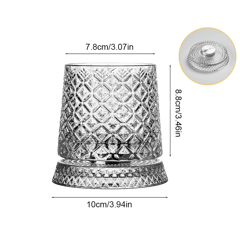 360° Spinning Crystal Whiskey Glass