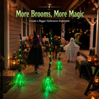 Animated Witch Broom Halloween Decor With LED Lights