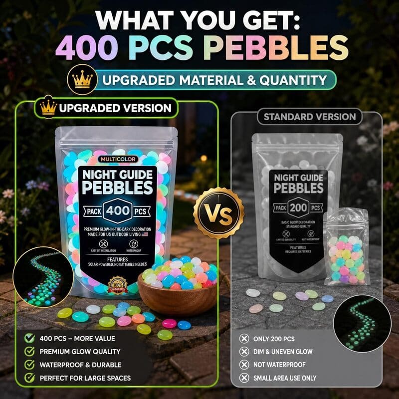 Glow in the Dark Garden Pebbles