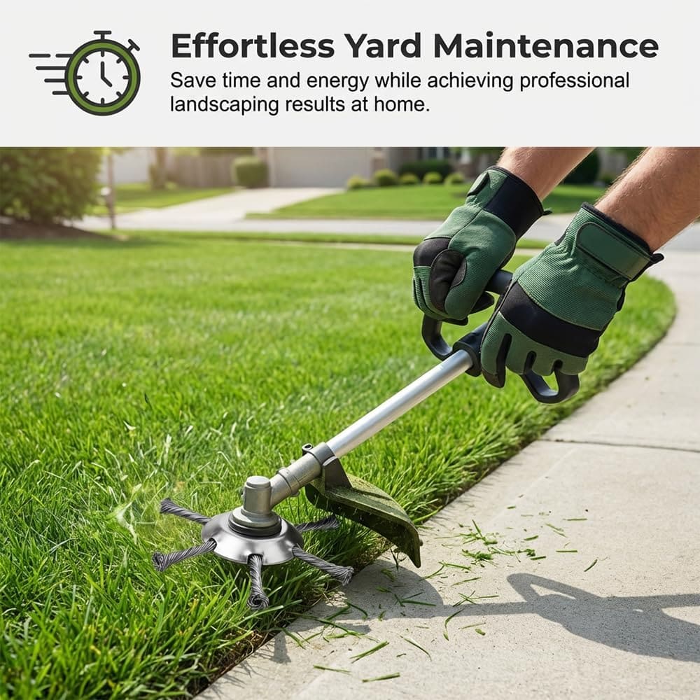Buy 1 Get 1 Free – 6" Steel Wire Weed Trimmer Head for Cordless String Trimmers