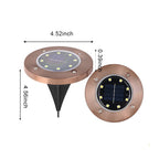 Solar Ground Lights – 8 LED Outdoor Disk Lights