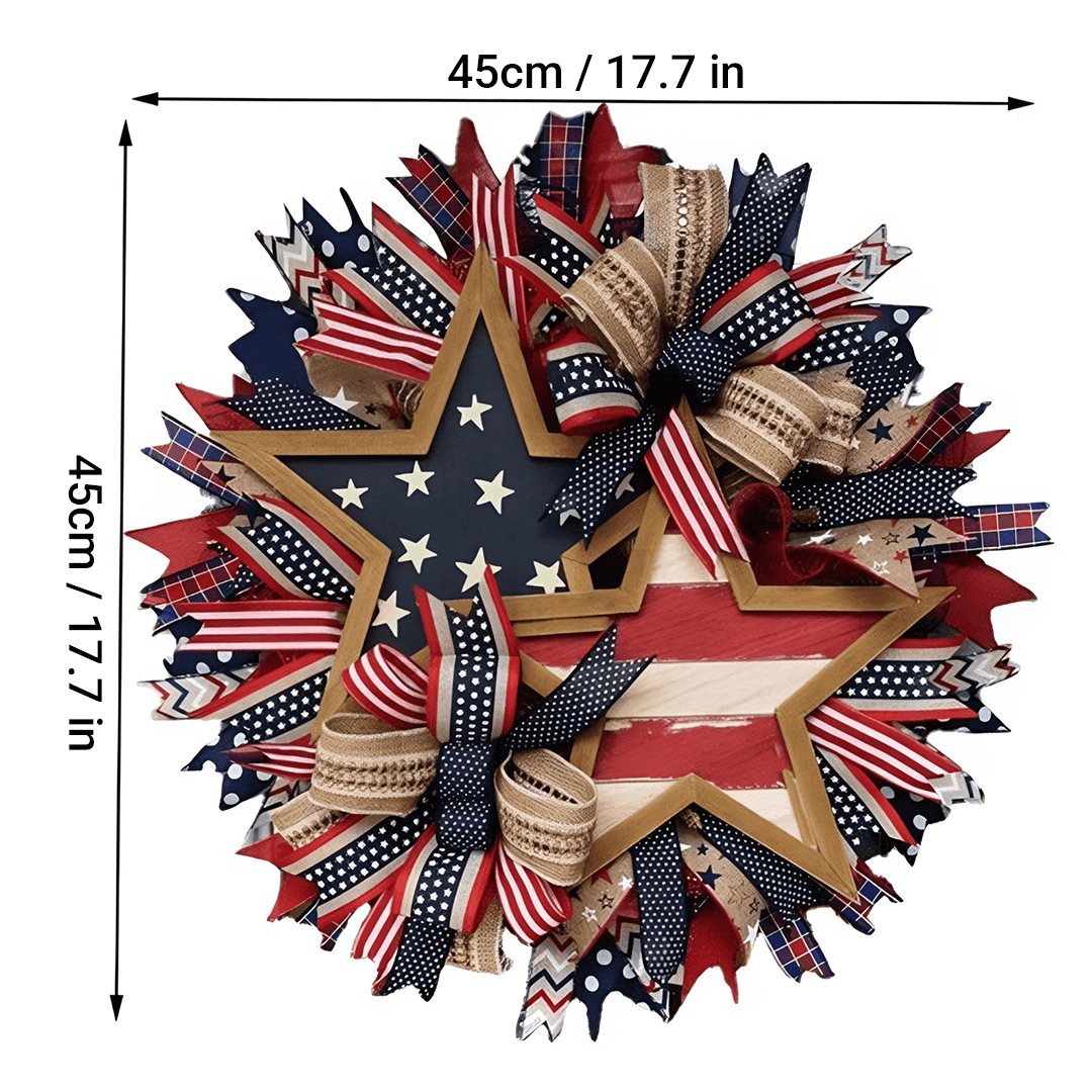 Patriotic American Flag Wreath – 250th Anniversary Edition