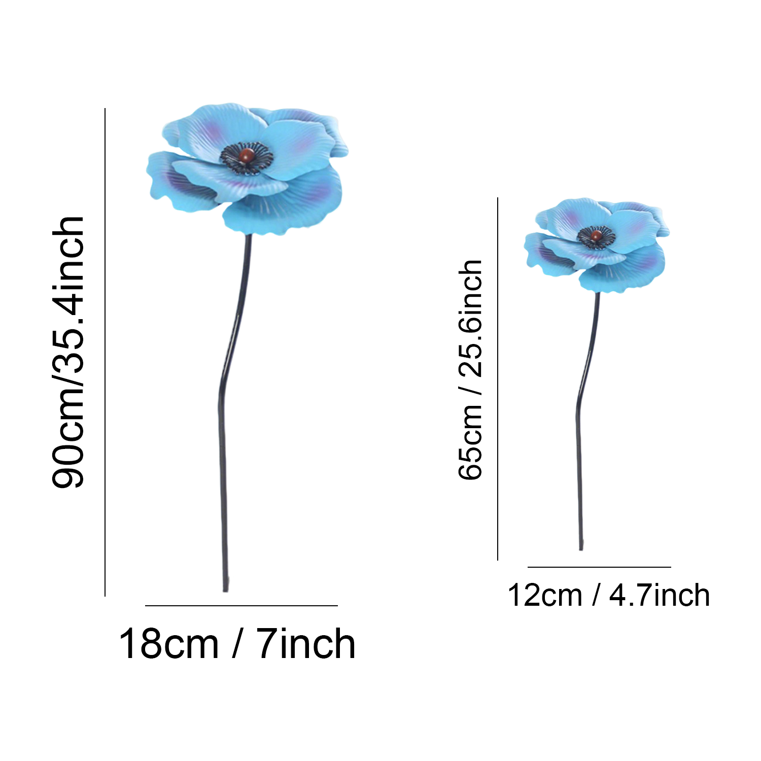 Metal Flower Garden Stake – Colorful Outdoor Yard & Lawn Decor