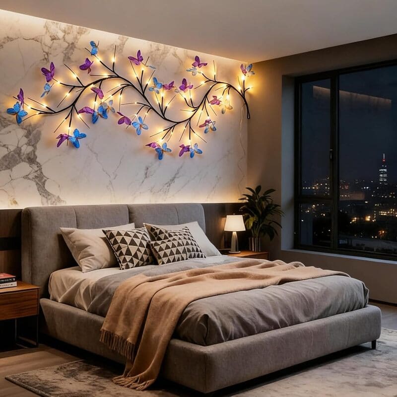 Butterfly Willow Vine Lights – LED Branch Wall Decor with Remote & 8 Lighting Modes